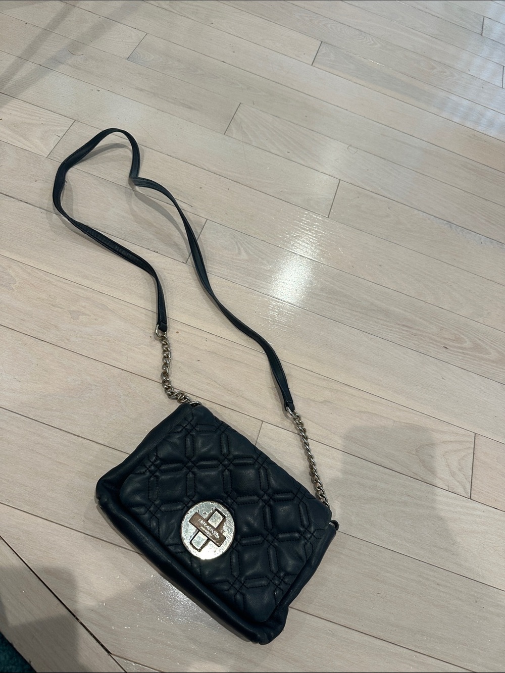 Kate Spade Quilted Crossbody Shoulder Bag in Black